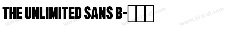 The Unlimited Sans B字体转换